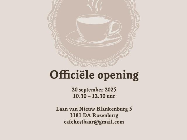 opening café kostbaar